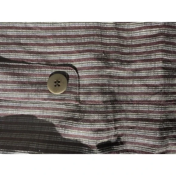 lafayette 148 new york Sz. 4 brown and blue striped skirt - Picture 6 of 9